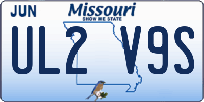MO license plate UL2V9S