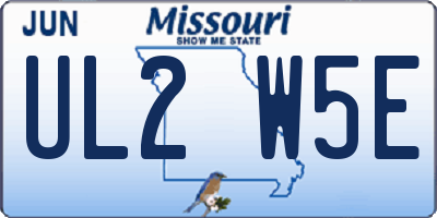 MO license plate UL2W5E