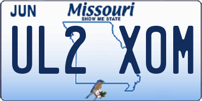 MO license plate UL2X0M