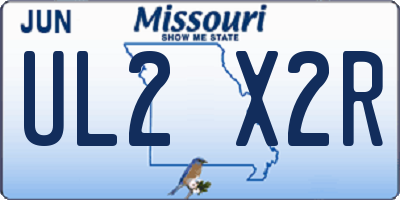 MO license plate UL2X2R