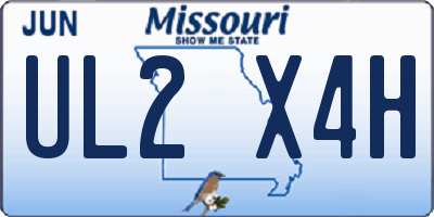 MO license plate UL2X4H
