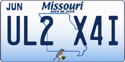 MO license plate UL2X4I