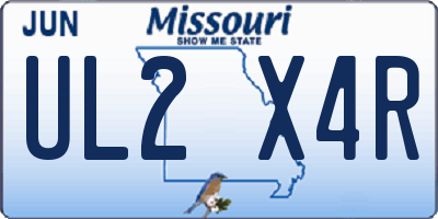 MO license plate UL2X4R