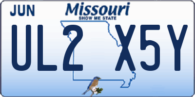 MO license plate UL2X5Y