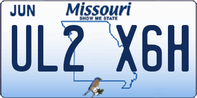 MO license plate UL2X6H