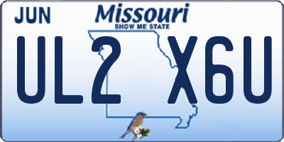 MO license plate UL2X6U