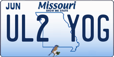 MO license plate UL2Y0G