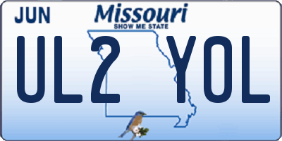 MO license plate UL2Y0L