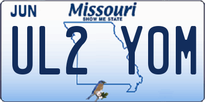 MO license plate UL2Y0M