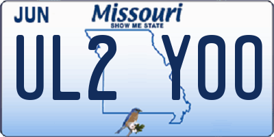 MO license plate UL2Y0O