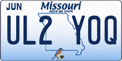 MO license plate UL2Y0Q