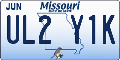 MO license plate UL2Y1K