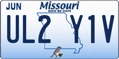 MO license plate UL2Y1V