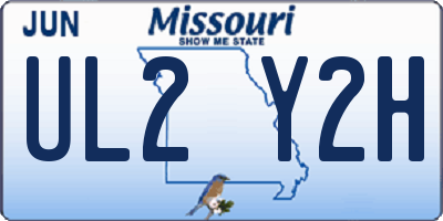 MO license plate UL2Y2H
