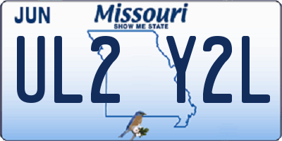 MO license plate UL2Y2L