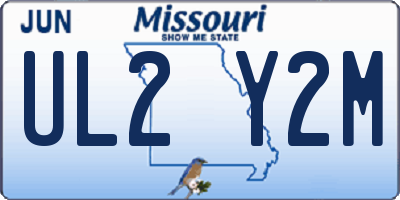 MO license plate UL2Y2M