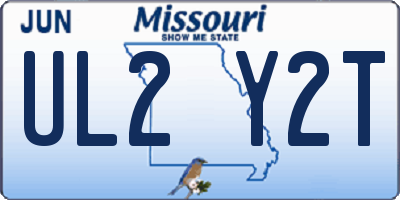 MO license plate UL2Y2T