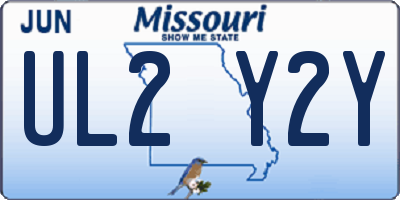 MO license plate UL2Y2Y