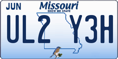MO license plate UL2Y3H
