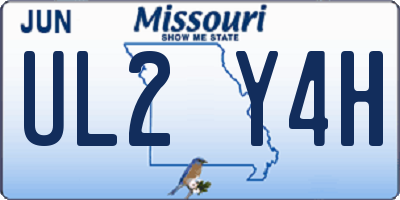 MO license plate UL2Y4H