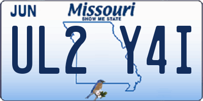 MO license plate UL2Y4I