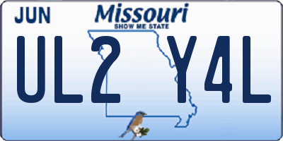 MO license plate UL2Y4L