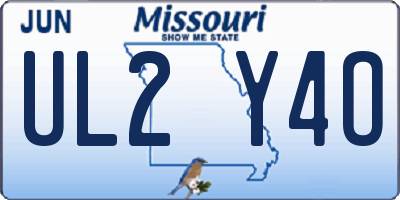 MO license plate UL2Y4O