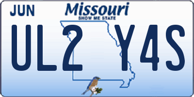 MO license plate UL2Y4S