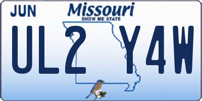 MO license plate UL2Y4W