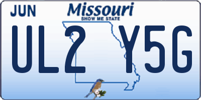 MO license plate UL2Y5G