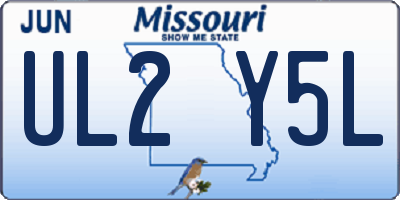 MO license plate UL2Y5L