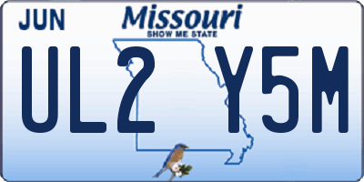 MO license plate UL2Y5M