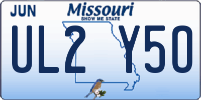 MO license plate UL2Y5O