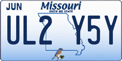 MO license plate UL2Y5Y