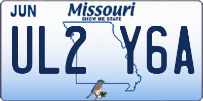 MO license plate UL2Y6A