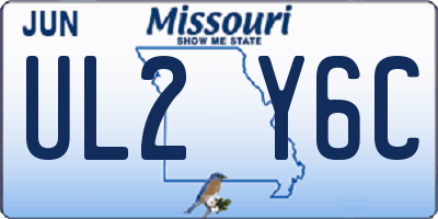 MO license plate UL2Y6C