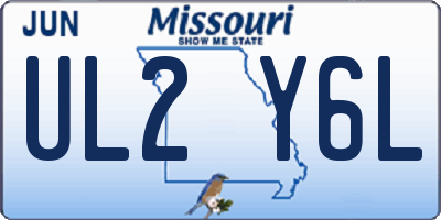 MO license plate UL2Y6L