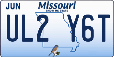 MO license plate UL2Y6T