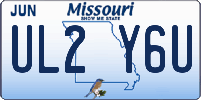 MO license plate UL2Y6U