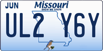 MO license plate UL2Y6Y