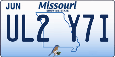 MO license plate UL2Y7I
