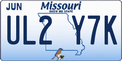 MO license plate UL2Y7K