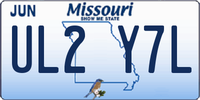 MO license plate UL2Y7L
