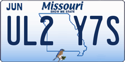 MO license plate UL2Y7S