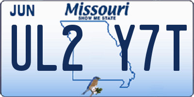 MO license plate UL2Y7T