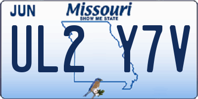 MO license plate UL2Y7V