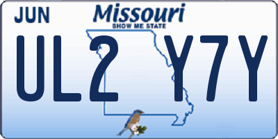 MO license plate UL2Y7Y