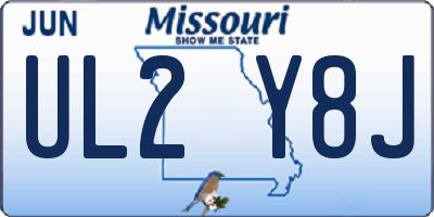 MO license plate UL2Y8J