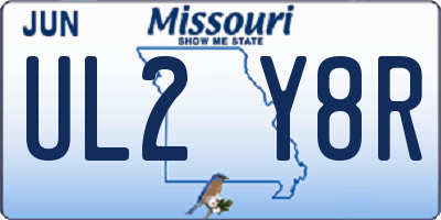 MO license plate UL2Y8R