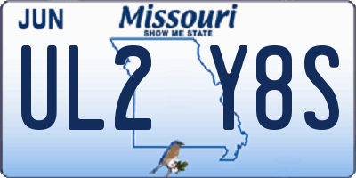 MO license plate UL2Y8S